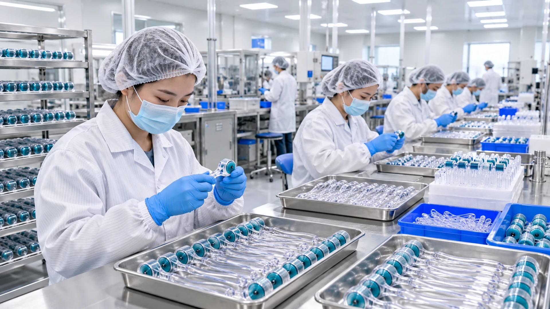 Microneedle production floor (illustrative production-style image)